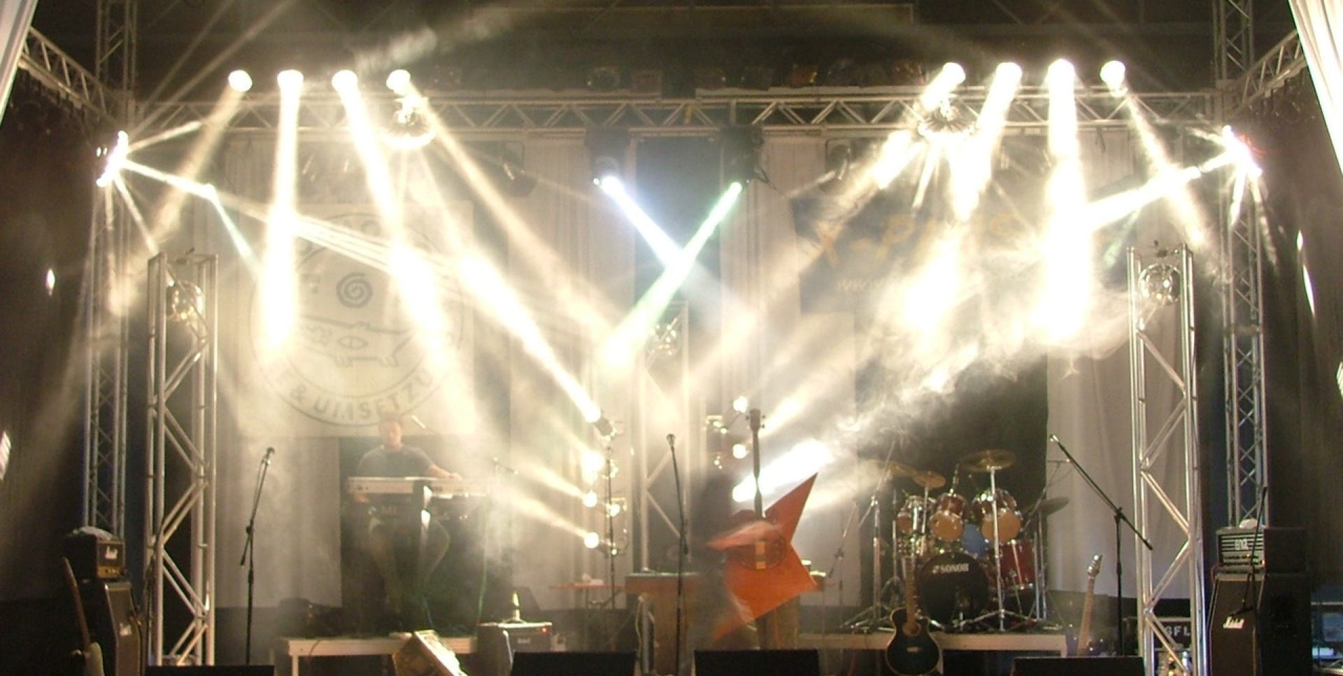 Lichtshow auf einer Livebühne